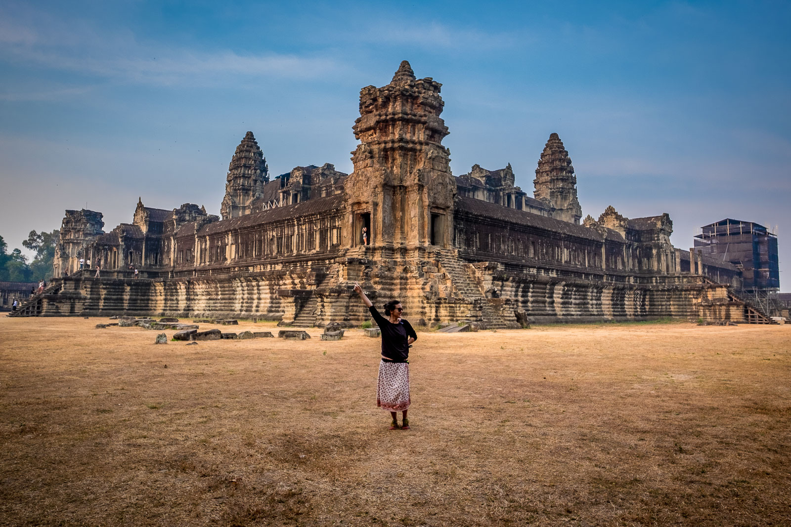 Posing in Angkor Wat